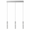 Lampadario barra con 3 lampade pendenti cilindri alluminio per sala da pranzo led 24w 4000k