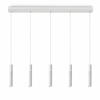 Lampadario a barra con 5 lampade cilindri bianco led cct 3000k 4000k per soggiorno moderno
