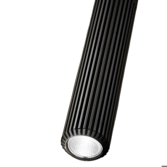 Lampadario nero con lampade cilindri pendenti led cct 3000k 4000k per sala da pranzo moderna