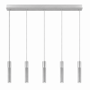 Lampadario a barra con 5 lampade a sospensione alluminio per tavolo sala da pranzo moderna led 40w 4000k