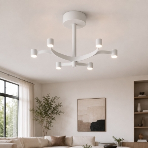 Fronda stilnovo plafoniera moderna led dali bianca