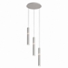 Lampadario 3 pendenti bianco cilindri led cct 3000k 4000k per tavolo cucina moderna
