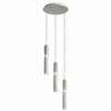Lampadario 3 cilindri pendenti a grappolo moderni alluminio per sala da pranzo led 24w 4000k