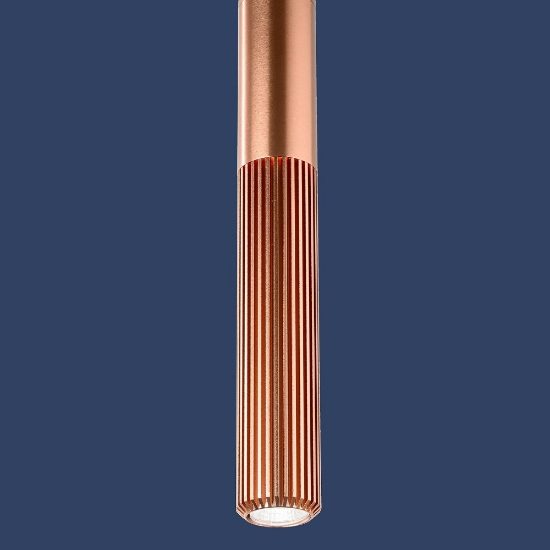 Lampadario 3 pendenti led 3000k 4000k cilindri bronzo a grappolo