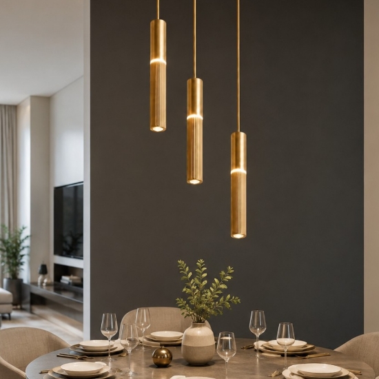 Lampadario grappolo cilindri a grappolo moderni oro anticato led 3000k 4000k per soggiorno