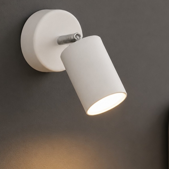 Applique bianco per comodino camera da letto orientabile
