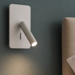 Applique camera da letto led 3w 3000k orientabile grigio