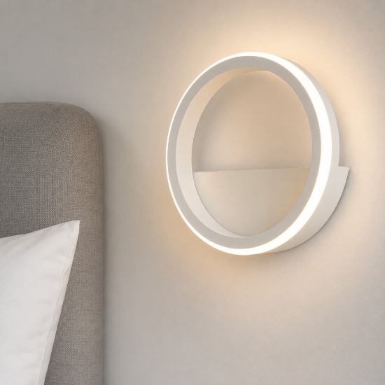 Applique da comodino led 8w 3000k per camera da letto moderna