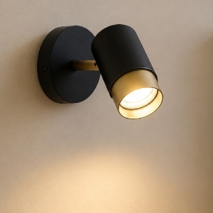 Applique per comodino camera da letto nero oro orientabile