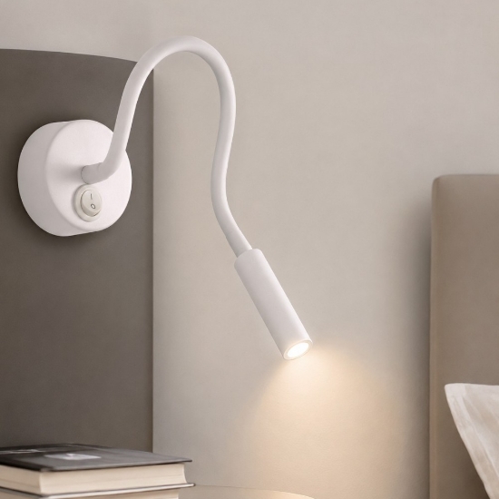 Applique per comodino orientabile led 3w 3000k