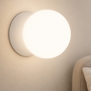 Applique di gesso bianco da comodino camera da letto