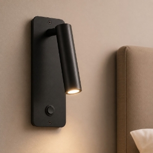 Applique da incasso per comodino camera da letto led 3w 3000k nero