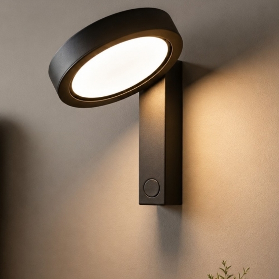 Vivida noxis applique da comodino orientabile antracite led cct 2700k 3000k 4000k dimmerabile presa usb