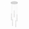 Lampadario bianco moderno cilindri a grappolo per soggiorno led 40w 4000k