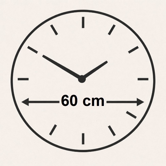 Orologio da parete 60 cm rotondo legno tortora resina effetto marmo oro