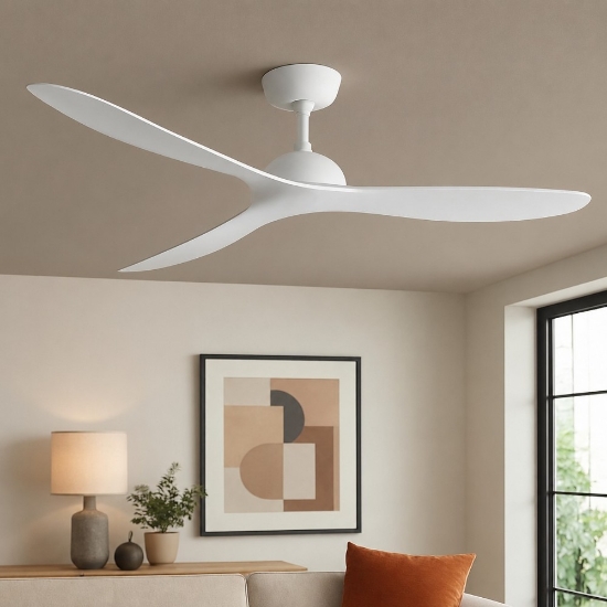Ventilatore bianco da soffitto 28mq a pale