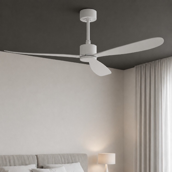 Ventilatore da soffitto moderno smart app tuya grigio ambienti 28mq