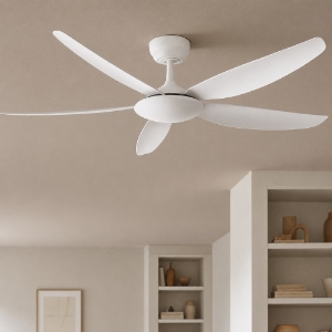 Ventilatore da soffitto bianco ambienti 20mq con telecomando