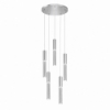 Lampadario alluminio 5 cilindri a sospensione moderna per soggiorno led 40w 4000k