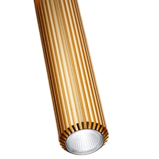 Lampadario 5 pendenti cilindri a grappolo oro a sospensione moderno led 3000k 4000k per salotto