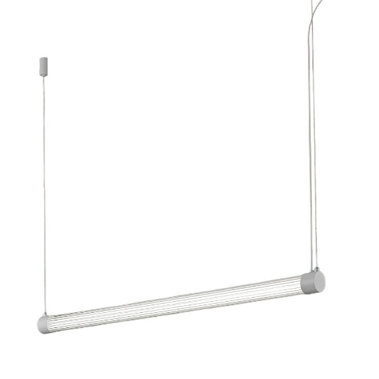 Lampadario a sospensione tubolare bianco led 3000k 6000k con telecomando per scrivania ufficio