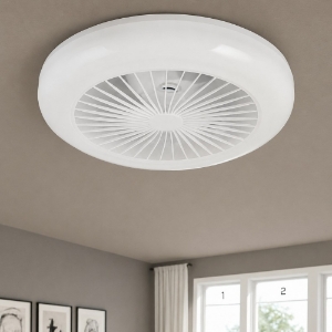 Ventilatore silenzioso a plafoniera con luce telecomando led 13w 4000k fino a 10 mq