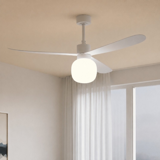 Ventilatore da soffitto bianco led 2700k app smart tuya 17-28mq