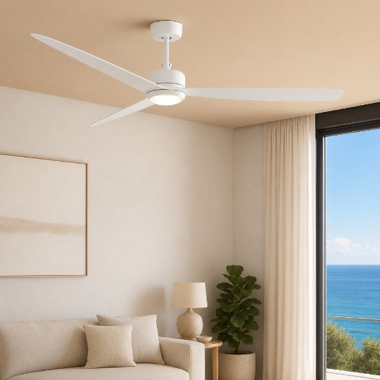 Ventilatoda soffitto bianco stanze max 28mq luce led 3000k app smart