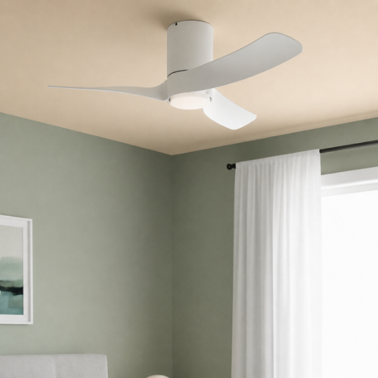 Ventilatore da soffitto con luce fino a 13mq bianco led cct da 2700k a 5000k dimmerabile