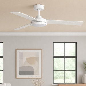 Ventilatore da soffitto con luce bianco telecomando 28mq