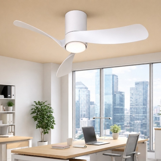 Ventilatore da soffitto bianco led cct ambienti 13mq telecomando