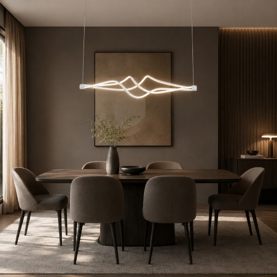 Lampadario a sospensione bianco design moderno led 3000k 6000k con telecomando per soggiorno