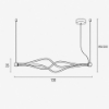 Lampadario a sospensione bianco design moderno led cct 3000k 6000k con telecomando per soggiorno