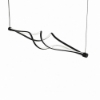 Lampadario nero design moderno led cct 3000k 6000k con telecomando per soggiorno