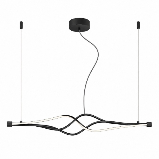 Lampadario nero design moderno led 3000k 6000k con telecomando per soggiorno