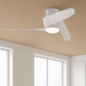 Ventilatore da soffitto moderno bianco led cct da 2700k a 5000k dimmerabile fino a 13mq