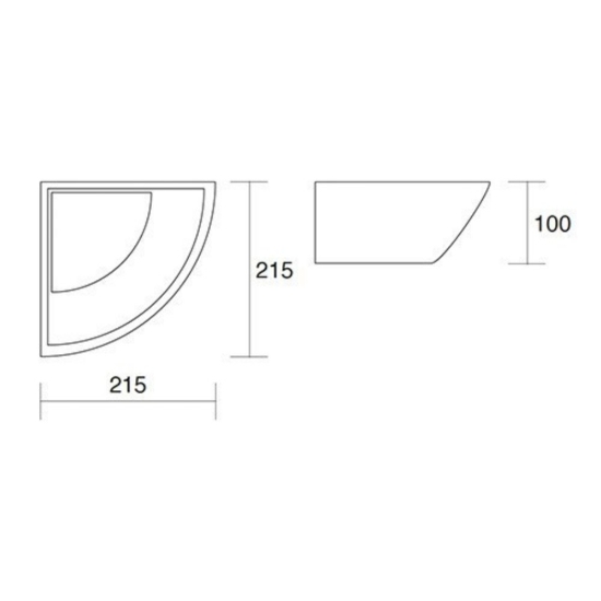 Isyluce applique di gesso bianco angolare bianca