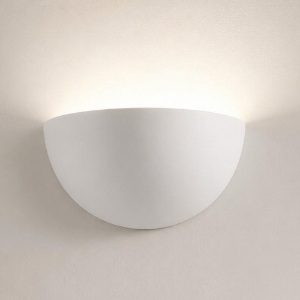 Applique bianca in gesso ceramica verniciabile lampada per interni
