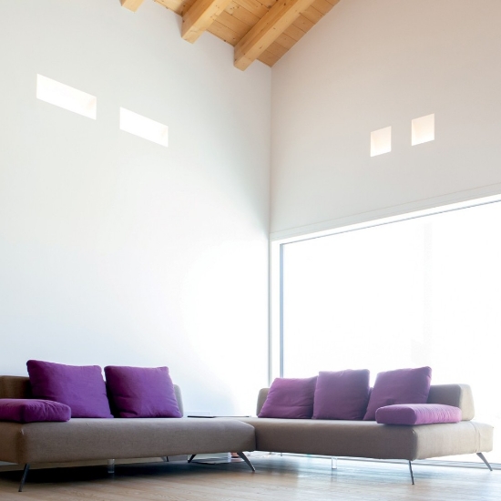 Applique lampada da incasso a parete di gesso led bianco cristaly 16,5w 2700k