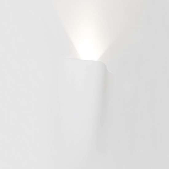 Applique lampada da incasso parete a scomparsa di gesso cristaly bianco