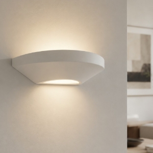 Applique di gesso isyluce bianca per interni