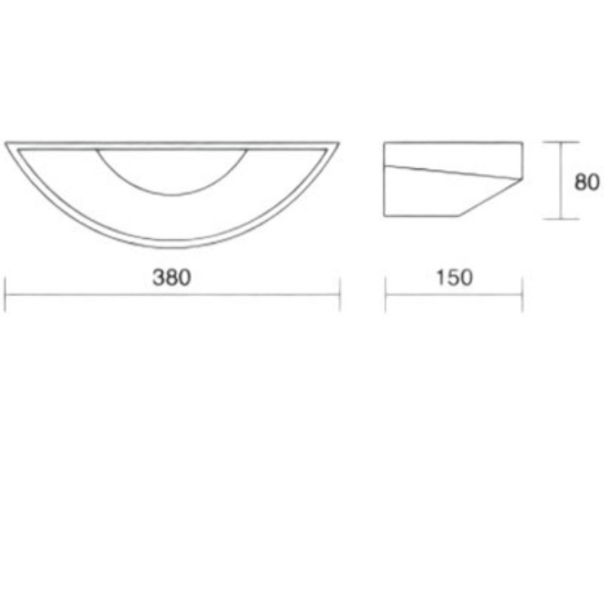 Applique di gesso isyluce bianca per interni