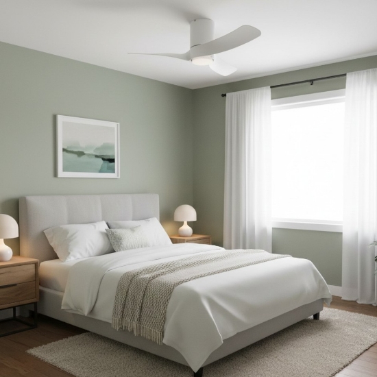 Ventilatore da soffitto con luce fino a 13mq bianco led cct da 2700k a 5000k dimmerabile