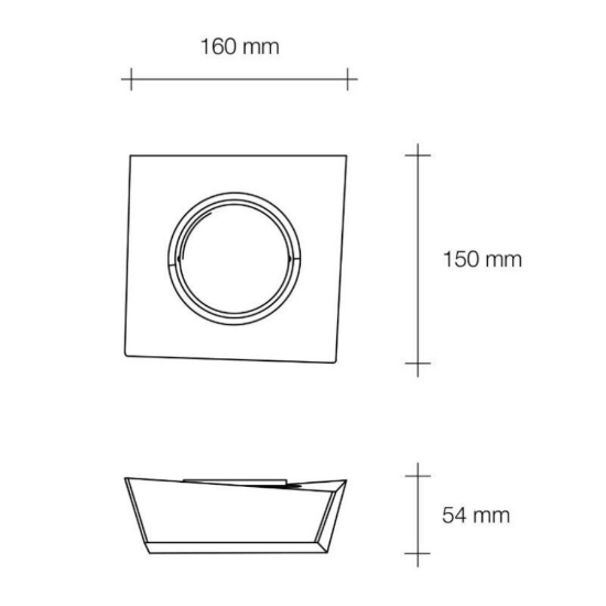Applique sforzin anchise di gesso bianco design moderno