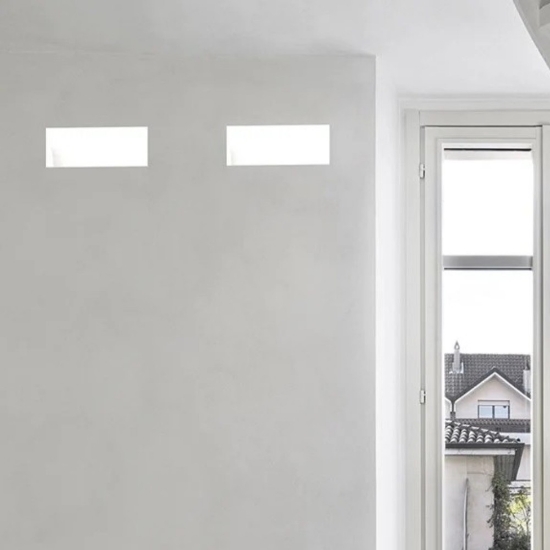 Applique in gesso led cristaly da incasso parete 21,5w 2700k bianca