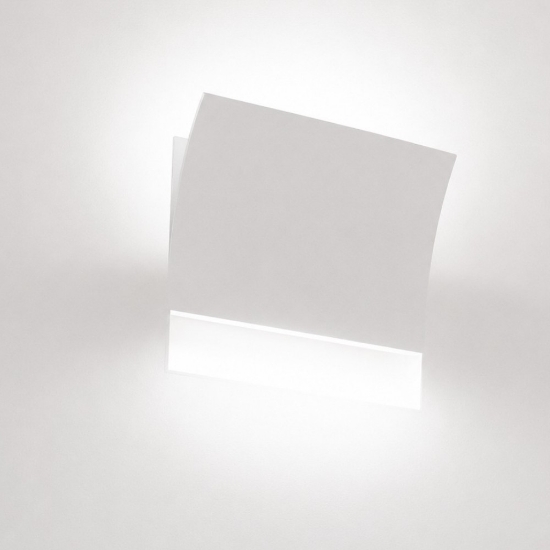Applique da incasso a parete gesso led cristaly 16.5w 3000k verniciabile