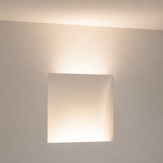 Lampada faro da incasso a parete di gesso cristaly led 16,5w 4000k pitturabile
