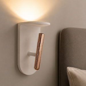 Applique per camera da letto moderna orientabile bianca e oro 2nights stilnovo