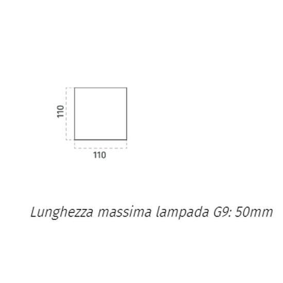 Applique cubo di gesso ceramica bianco moderno pitturabile