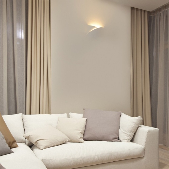 Applique da incasso a scomparsa parete cristaly pitturabile led 13w 2700k